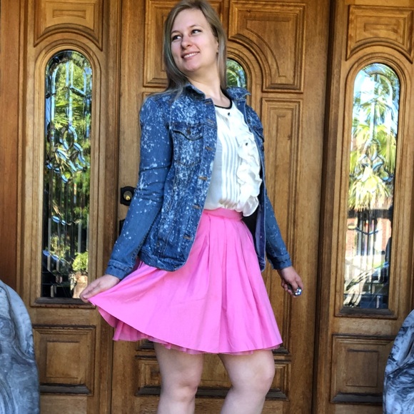 Bleach dyed slim denim jacket - Picture 2 of 4